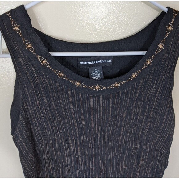 Vintage Norton McNaughton Top Sleeveless Y2K Embroidered Size Small - Picture 9 of 12